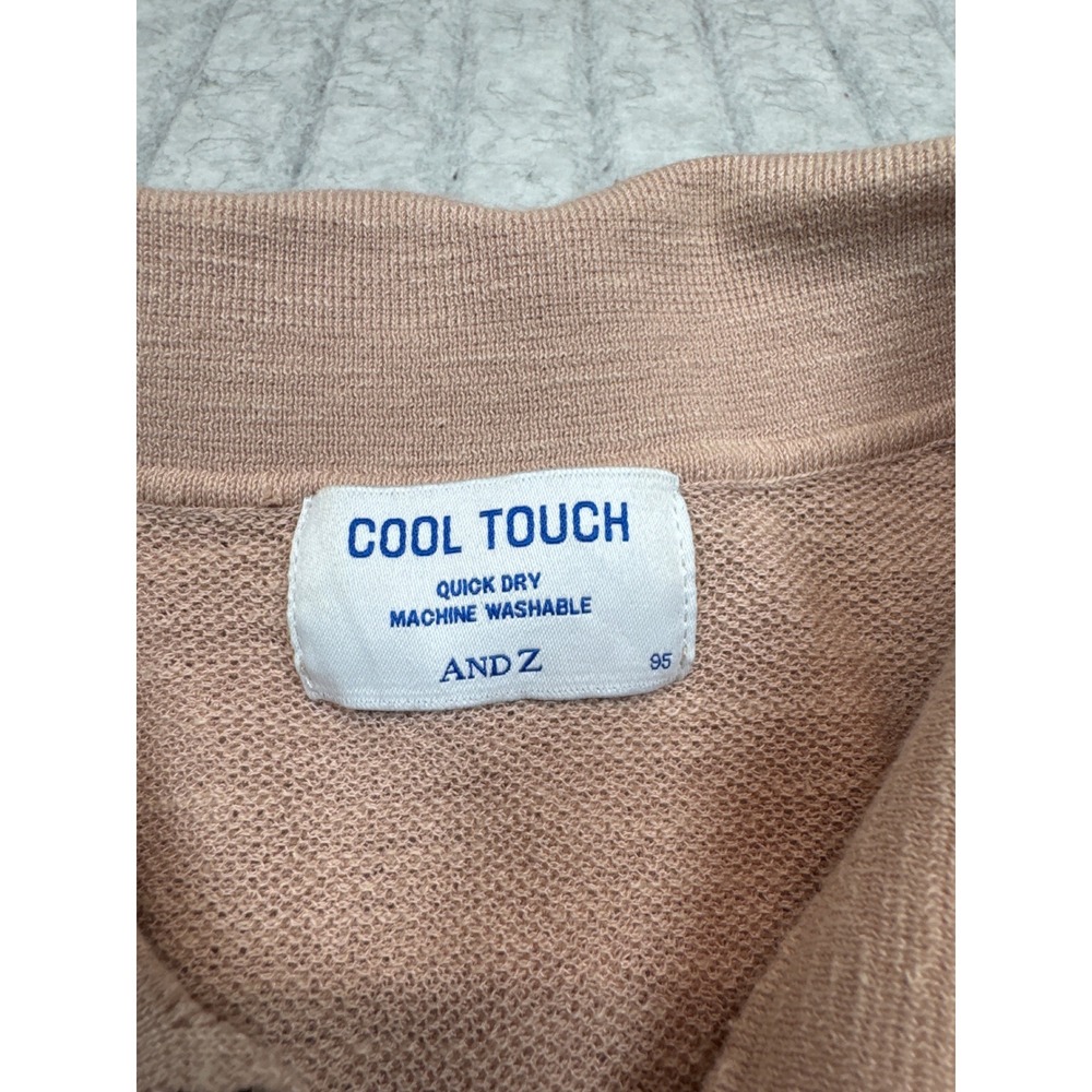AND Z Cool Touch Knit Polo Shirt Mens 95 Quick Dry Short Sleeve Sweater - Picture 4 of 5